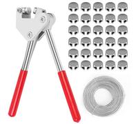 Kit de Pinces à Plomber，Pinces à Sceller avec 130 Plombiers (8 10mm) et 40M Fils à Plomber pour Compteurs D'électricité, Compteurs D'eau, Ogistique