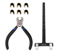 Kit de Pinces à Règle en T pour Arc composé, Ensemble Durable pour Les Points D'encoche d'arc, Installation Facile, adapté à Divers Arcs, Matériau en Alliage D'aluminium (Ensemble Noir)