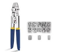 Kit de pinces à sertir for câbles métalliques, avec embouts de 150 pièces, fentes à sertir de 4 tailles for câbles jusqu'à 2.2mm(SJ-255 150PCS)