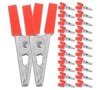 Kit de Pinces Crocodiles Isolées à Ressort, 24 Pièces, Ouverture 6 Mm