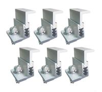 Kit de pinces de montage de panneau solaire avec 6 pinces de rail en aluminium réglables pour une épaisseur de cadre de 30 mm à 45 mm pour des installations solaires fiables