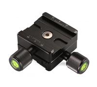 Kit de pinces duplex double/double LEOFOTO 50 mm DDC-50 et plaque QR compatible Arca/RRS