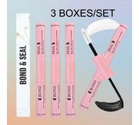 Kit de pincettes et dissolvant de colle pour cils individuels, 10ml, tenue Super forte, pour extensions de cils et dissolvant de colle, 5ml 2 set BOND