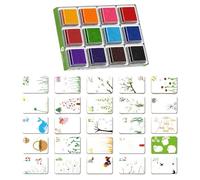 Kit De Pintura Con Esponjas Dedos - Juego De Pintura Dedos De Bebés | Matériaux De Dibujo Infantil Guardería Colegio Manualidades Hogar Decoración Cerámica Fiesta Bebé Herramientas De Arte Para Pi