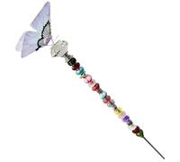Kit de piquet de jardin en forme de fée papillon avec perles colorées - Décoration créative d'extérieur pour jardin, cour, parterre de fleurs, kits de décoration d'extérieur