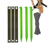 Kit de piquets d'arbres - Kit de support robuste pour | Système de corde réfléchissante | Piquets de sol pour jeunes arbres | Kits de fixation de jardinage extérieur pour , sol commun
