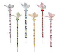 Kit de Piquets de Jardin Perlés,Kit Perles De Tuteur Féerique | Décoration Extérieure pour Événements Jardin Potager