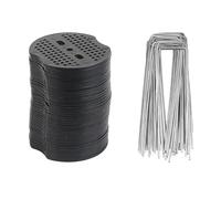 Kit de piquets de jardin polyvalents en métal pour gazon et joints pour tapis de sol, agrafe de paysage galvanisée et coussins agrafe professionnelle