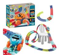 Kit de Piste de Course - Voitures électriques à LED, défi de bâtiment innovant, activité de Mouvement créative, Jouet Flexible pour, étudiants, Filles, Le