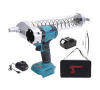Kit de Pistolet à Graisse électrique, Batterie Li ION, Puissance 12000 PSI, sans Fil, Rechargeable, Automatique, 2 usages, injecteur d' pour Pelle