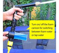 Kit de pistolet de lavage haute pression, tuyau d'eau portable avec buse réglable, pulvérisateur de douche multifonctionnel à jet pour lavage de voiture, nettoyage de jardin, (Tuyau de 15 m et avec