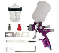 Kit de pistolet pulvérisateur professionnel HVLP avec buse de pulvérisation de 1,3 mm, tasse de capacité de 600 ml et régulateur d'air, pistolet pulvérisateur de peinture à air, adapté pour voitures