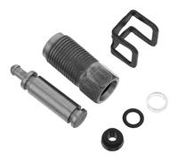Kit de Piston de Cric Hydraulique 2 Ton 18mm, Métal Noir | Plongeur Fileté Horizontal Rondelle et Clip, Pièce Compacte pour Pompe Hydraulique, Entretien Auto