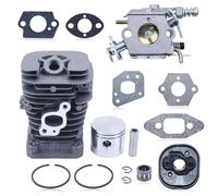 Kit de Piston de Cylindre 41.1mm, pour McCulloch Mac Cat 335 435 440 tronçonneuse, avec Kit de Carburateur Joints, Tronçonneuse Pieces Detachees