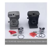 Kit de piston de cylindre d'alésage 38 mm 37 mm adapté aux nouvelles pièces de tronçonneuse à essence de jardin MS170 MS180 170 180 MS171 MS181 MS 171 181 MS181C(NEW MS180 38mm)