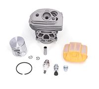 Kit de piston de cylindre, ensemble de piston de cylindre de 46 mm pour couvercle de filtre à air et soupape de décharge pour scie à chaîne Husqvarna 555 560 562 XP