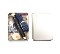 Kit de piston de feu en laiton portable en alliage d'aluminium - Outil de survie pour pique-nique, voyage, pêche - Noir