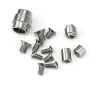 Kit de pivot de vis en titane pour Spyderco Paramilitary PM2 C81 Accessoires de couteaux - L'ensemble comprend une entretoise principale et une goupille d'arrêt de lame militaire (couleur argent)
