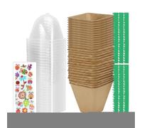 Kit de plantation pour enfants - 630 g PP - Kit de jardin éducatif - Jouets de jardin en papier - Kit de culture de fleurs pour enfants, intérieur, maison, balcon, nature, apprentissage, science