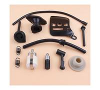 Kit de Plaque collecteur d'admission, Filtre à Huile et Tuyau Carburant, engrenage vis sans Fin, adapté aux tronçonneuses 2500 25 cm³, pièces Rechange for Petites scies 2 Temps