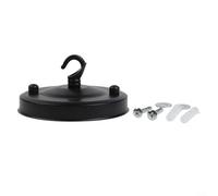 Kit de plaque de crochet de plafond pour conversion de lampe suspendue, matériel de montage en fer robuste avec deux écrous à capuchon, résistant à la rouille, pour lustre à suspension d'intérieur