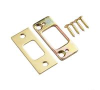 Kit de plaque de gâche haute sécurité pour pêne dormant de précision, installation facile, protection maximale de la porte (doré, 1 pièce)
