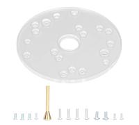 Kit de plaque de routeur, universel, 6,5 pouces de diamètre, plaque de base en acrylique transparent avec broche de centrage pour routeurs, artisanat de précision, durable pour