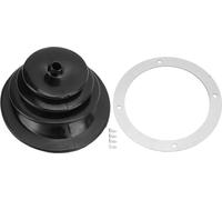 Kit de plaque de sabot de levier de frein à main de déplacement de roue dentée caoutchouc noir étanche à la poussière rond 5.250in/13,3 cm universel