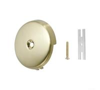 Kit de plaque de trop-plein de baignoire en alliage de zinc brossé de 8,9 cm avec plaque en H et vis pour baignoires standard, facile à installer, décoration de salle de bain moderne