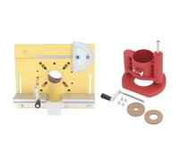 Kit de plaque d'insertion pour table de toupie en alliage d'aluminium avec base relevable pour le fraisage, la coupe, le rainurage