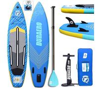 Kit de Plaque Gonflable Sup, Planche Verticale pour Kayak, 150 kg de Cargaison, Base de caméra de Sport, 330x76x15cm, Bleu Marine