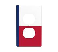 Kit de plaque murale double face Drapeau du Texas, couvercle de prise électrique, taille standard : 11,4 x 7,9 cm