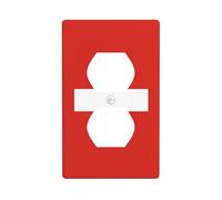 Kit de plaque murale double face drapeau suisse, couvercle de prise électrique, taille standard : 11,4 x 7,9 cm