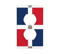 Kit de plaque murale double face République dominicaine, couvercle de prise électrique, taille standard : 11,4 x 7,9 cm