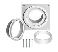Kit de plaque murale pour grille d'aération de sécheuse de 10,2 cm avec tuyau de 2,4 m et connecteur à verrouillage rotatif