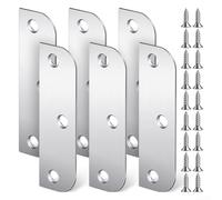 Kit de plaques de remplissage de charnière de porte en acier inoxydable | 8,9 cm pour couvercle de bord avec finition bronze huilé | Comprend 6 ébauches et vis pour la réparation de l'espace du cadre