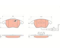 Kit De Plaquettes De Frein Avant TRW - AUDI, SEAT, SKODA, VW