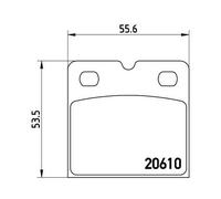 Brembo Kit de plaquettes de frein P 02 001 – disque de frein de stationnement