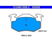 Kit de plaquettes de frein, frein à disque ATE 13.0460-3926.2 pour OE 77 01 207