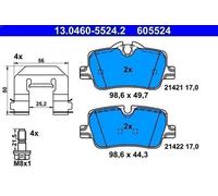 Kit de plaquettes de frein, frein à disque ATE 13.0460-5524.2 pour 3 2 2019-