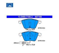 Kit de plaquettes de frein, frein à disque ATE 13.0460-7166.2 AUDI 4B0 698 151 Q
