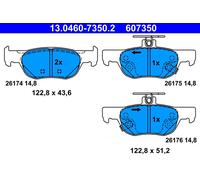 Kit de plaquettes de frein, frein à disque ATE 13.0460-7350.2 BCYA2643Z BCYA2643