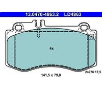 Kit de plaquettes de frein, frein à disque ATE 13.0470-4863.2 pour CLS 3 2013-