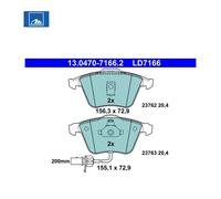 Kit de plaquettes de frein, frein à disque ATE 13.0470-7166.2 AUDI 4B0 698 151 Q