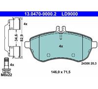 Kit de plaquettes de frein, frein à disque ATE 13.0470-9000.2 0004201005 0054200