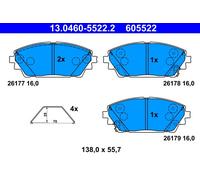 Kit de plaquettes de frein, frein à disque ATE pour 3 A trois volumes 2 2018-