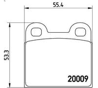 Kit de plaquettes de frein, frein à disque BREMBO P 06 001 pour 99 2 1974-1984