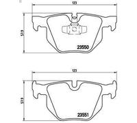 Kit de plaquettes de frein, frein à disque BREMBO P 06 039 pour 3 (E90) 2 2007-