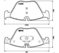 Kit de plaquettes de frein, frein à disque BREMBO P 06 074 pour 5 (F10) 3 2011-