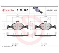 Kit de plaquettes de frein, frein à disque BREMBO P 06 107 pour 5 2 2017-2019